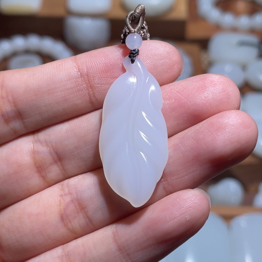 未镶嵌手链和田玉树叶