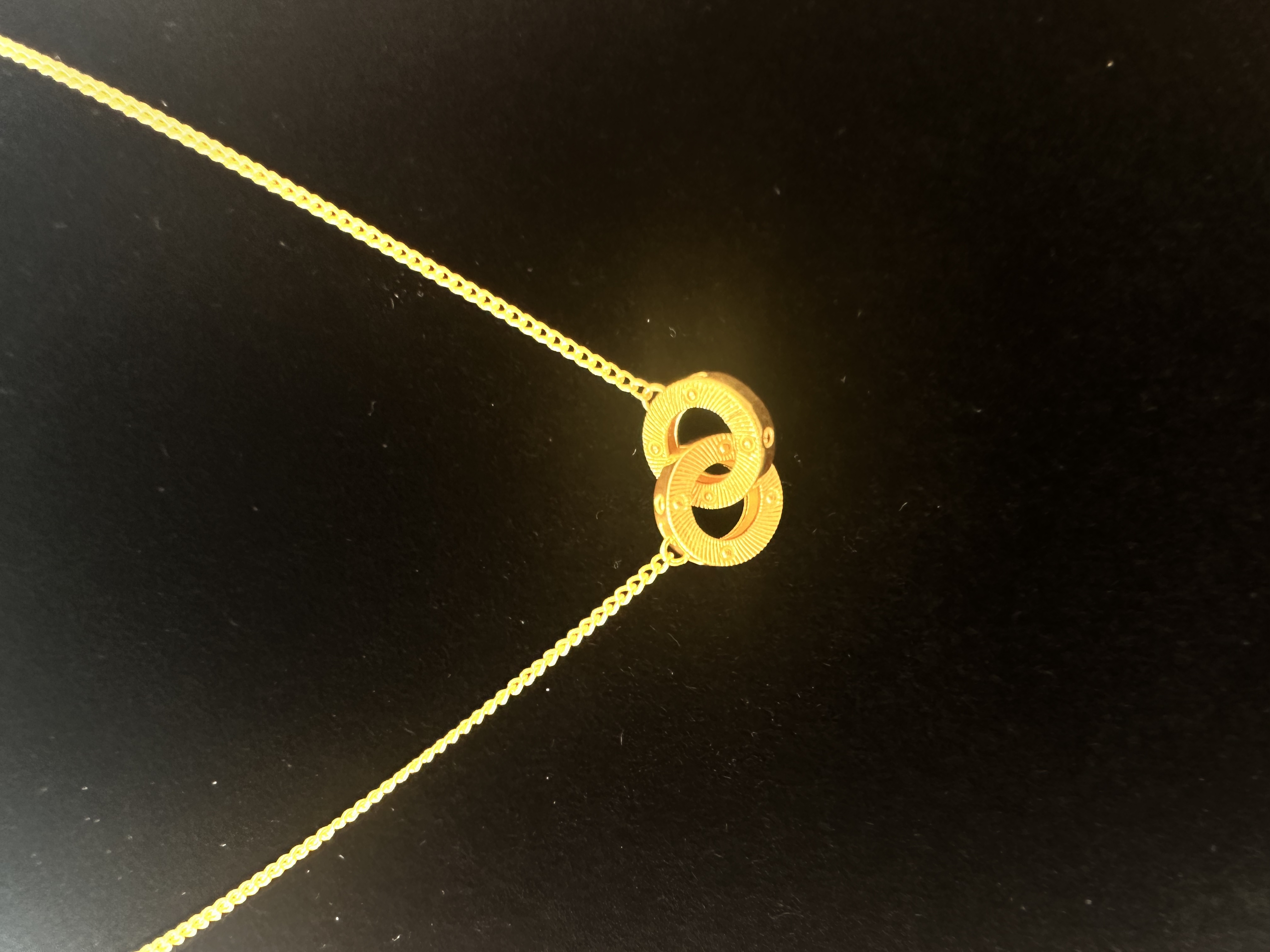 《张瑞福珠宝》足金4个9（环环相扣套链/网红爆款 ）假一罚十