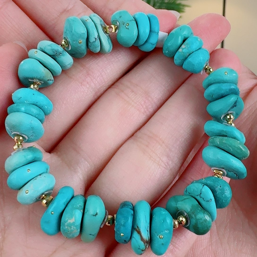 绿松石珠宝奇石18K金镶嵌