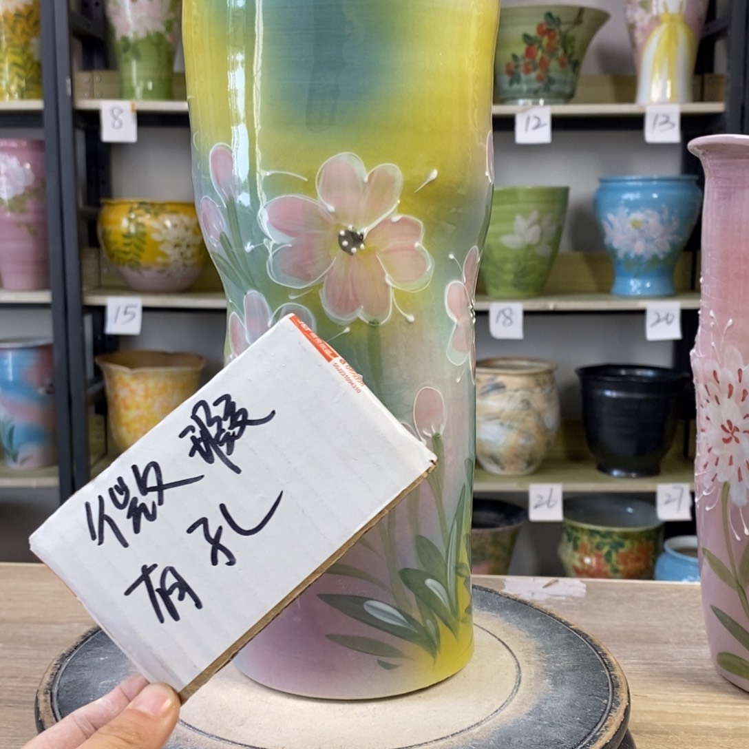 景德镇手工手绘陶瓷花盆