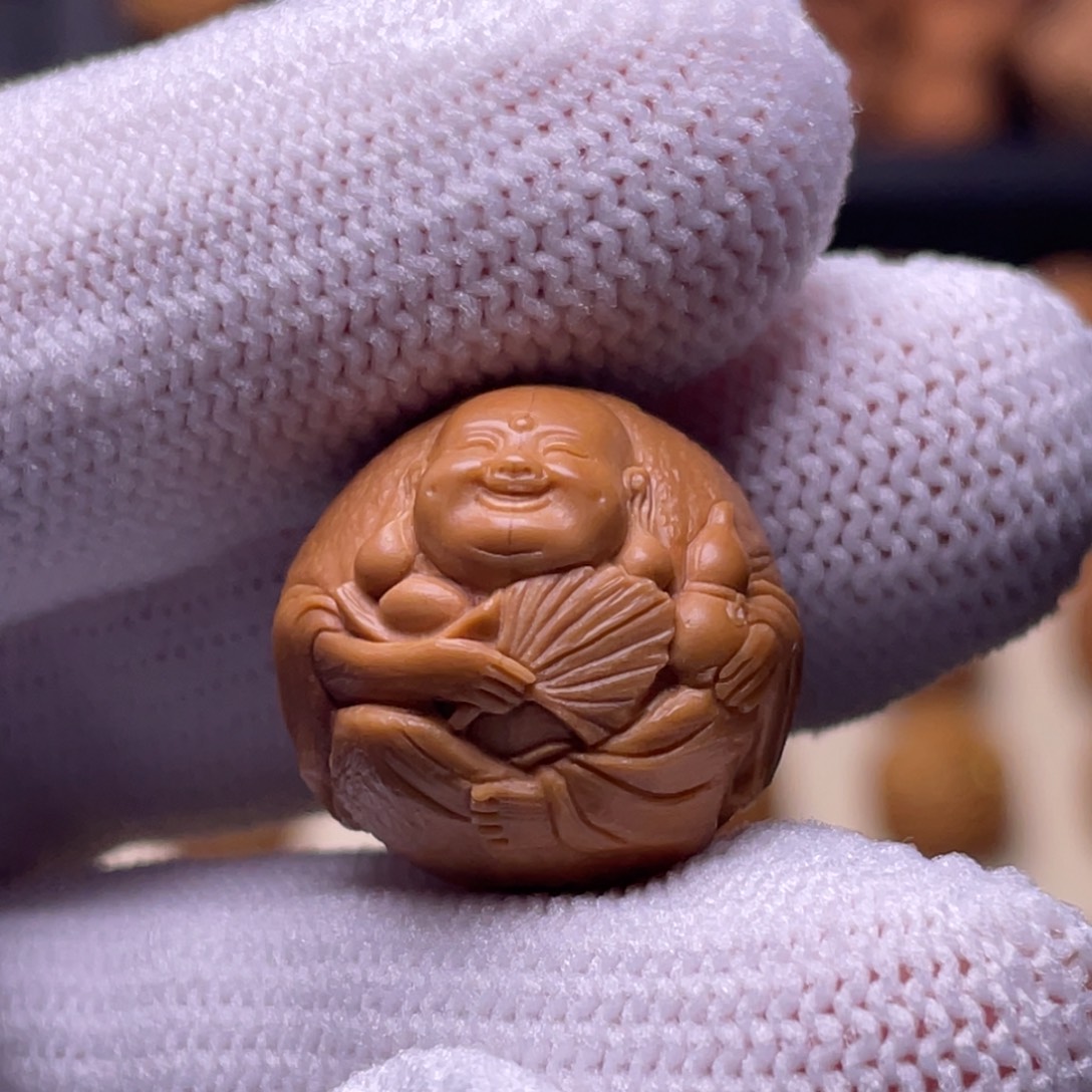 猴头核桃吊坠精工弥勒佛18.6