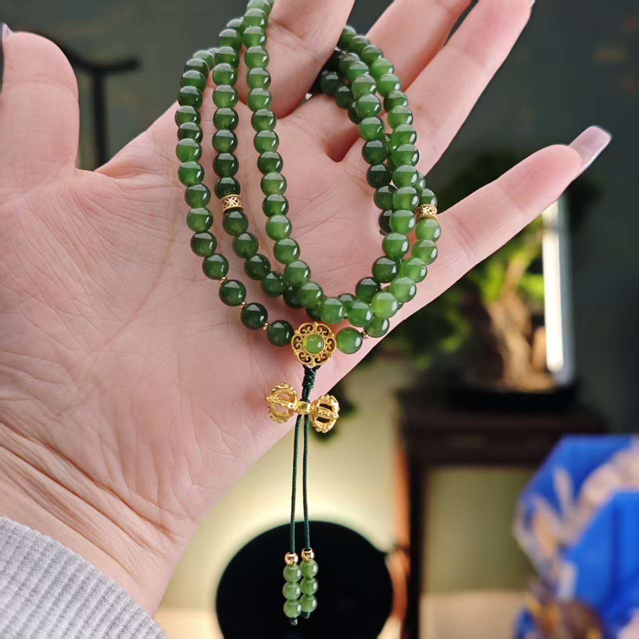 【德巧家】和田玉碧玉项链
