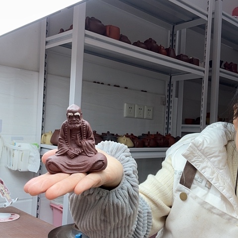 紫泥达摩茶宠茶宠