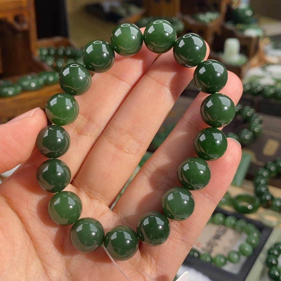 和田玉（碧玉）手链未镶嵌