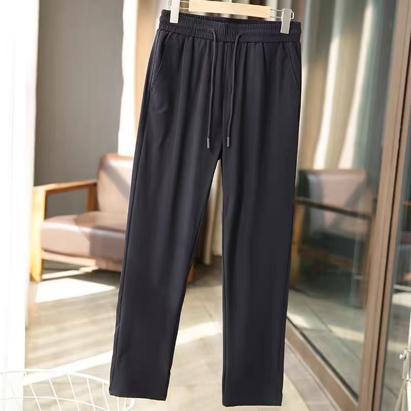 C55男女同款士夏季冰丝直筒宽松凉爽百搭运动休闲裤0950