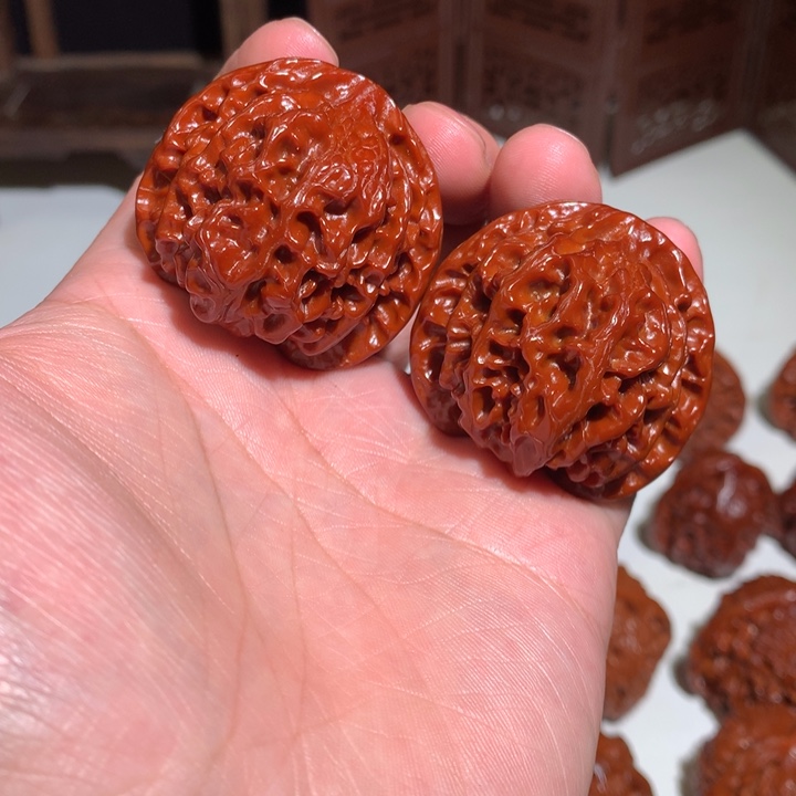 文玩核桃把件双**棍苹果11.42