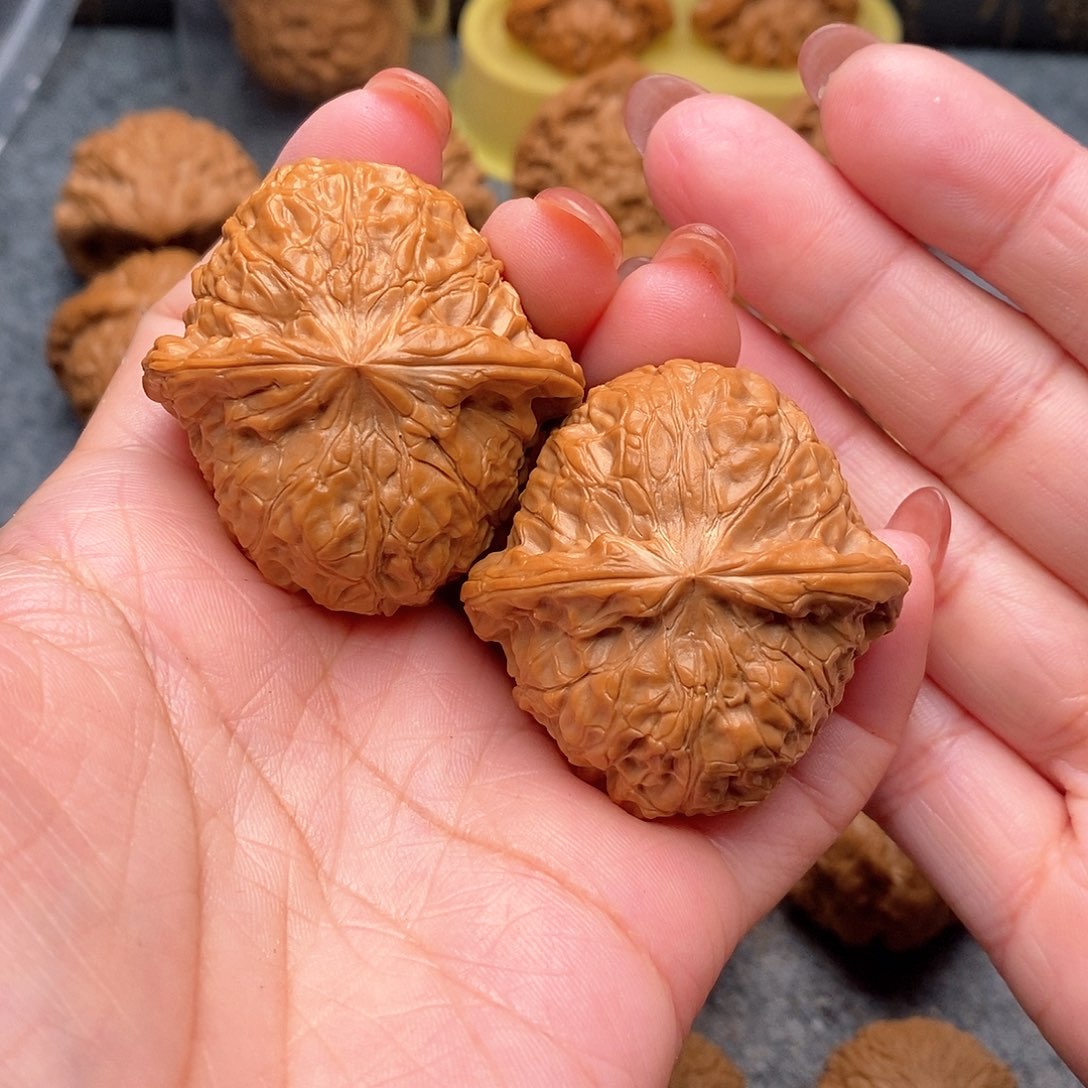 文玩核桃把件精品南瓜墩43全品重49克