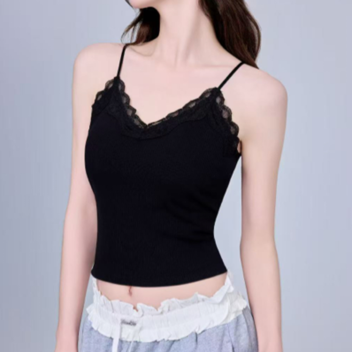 【F&Y】蕾丝背心百搭可调节吊带