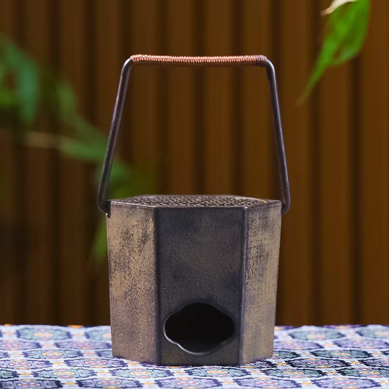 铸铁兰花温茶炉（炉高10*炉口7.5*胆深5.5cm）铺子