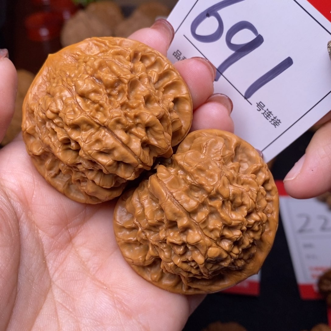 文玩核桃把件691官帽4.8