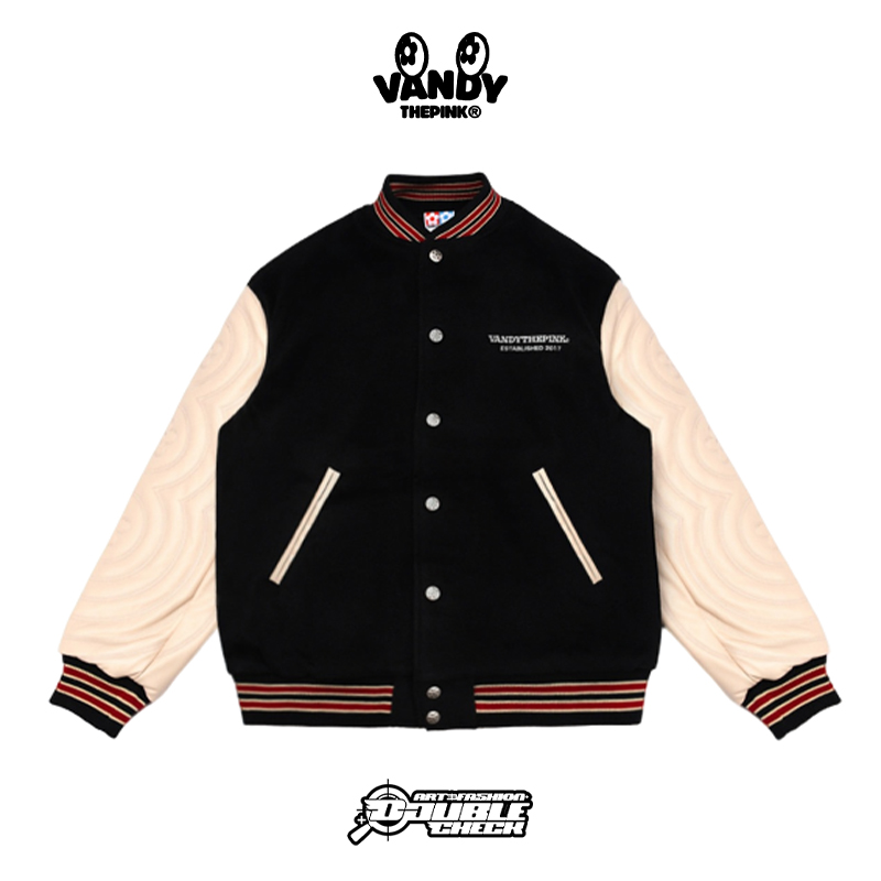 【DoubleCheck】VANDYTHEPINK Puff Sleeve Varsity Jacket棒球夹克