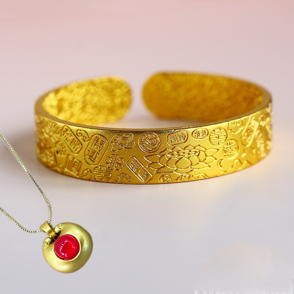 【张总专属】粉丝专属吉言手镯+胖福吊坠【礼盒】合金CM13053