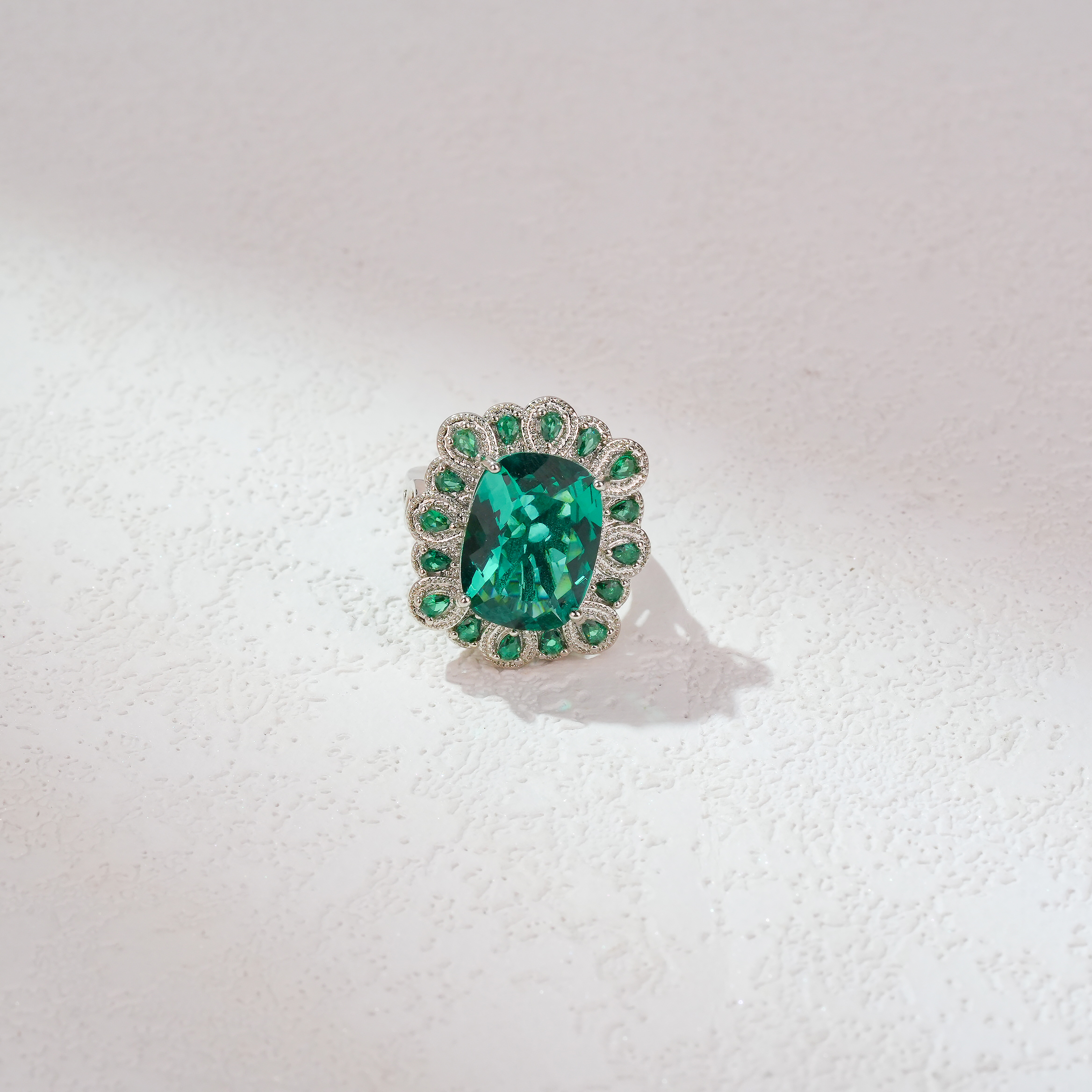 铜合金合成锆石项链 宫廷花型古风轻奢vintage-7190-3