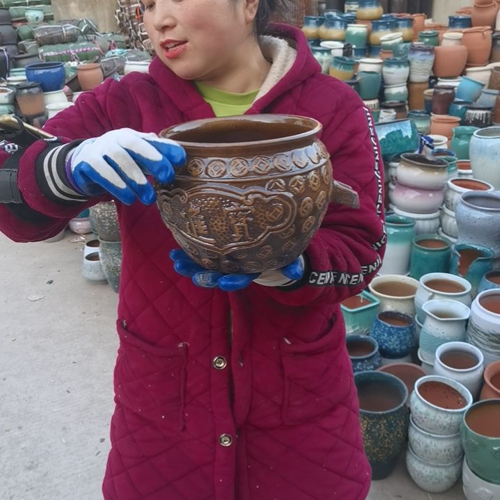 红陶无孔水培流水盆瑕疵