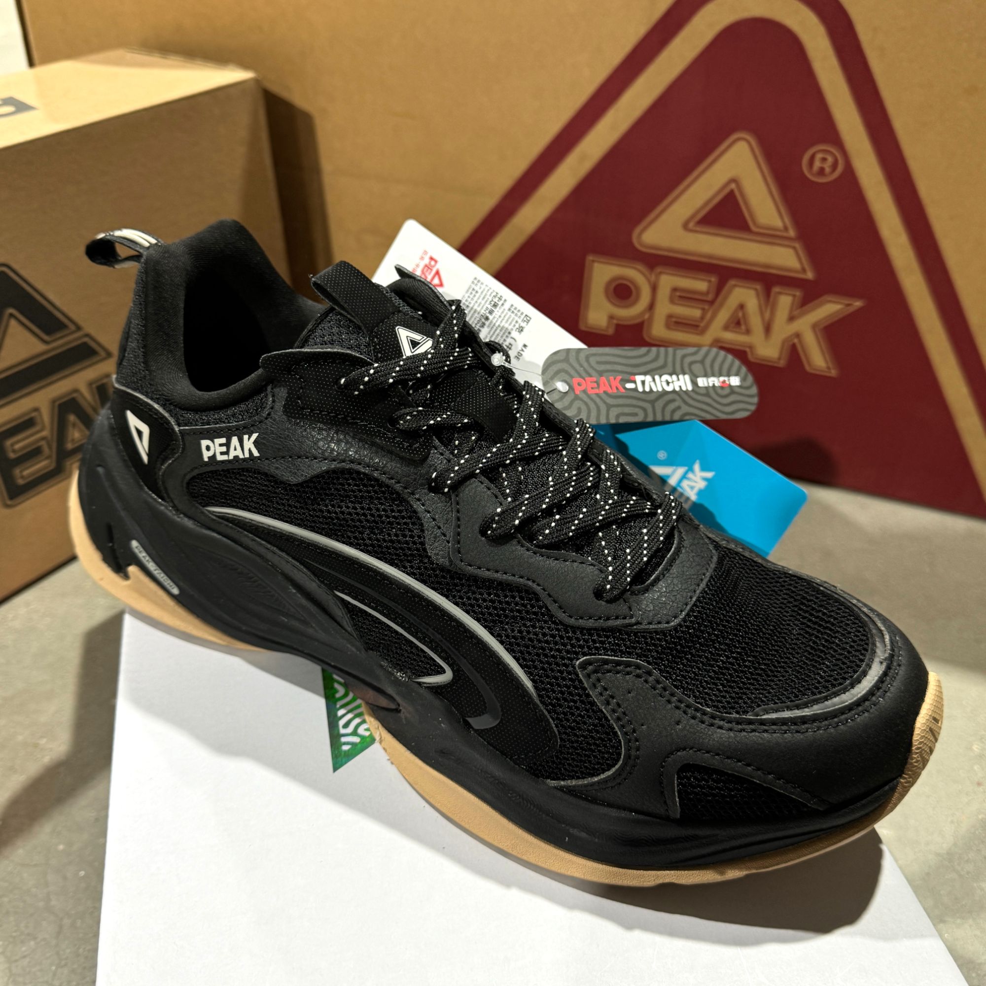 匹克态极跑鞋春夏休闲鞋DE330341黑色