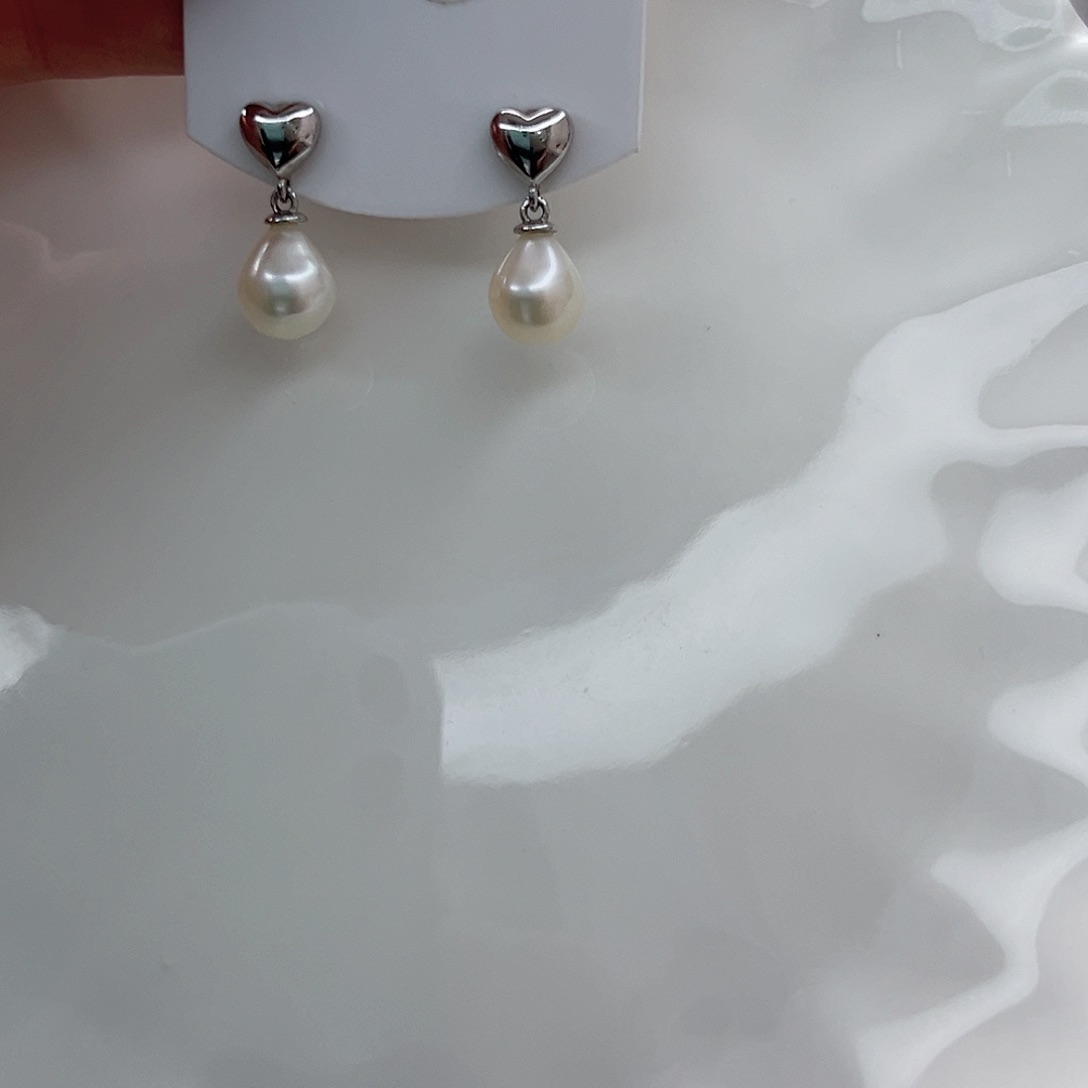 淡水珍珠耳饰银S925镶嵌