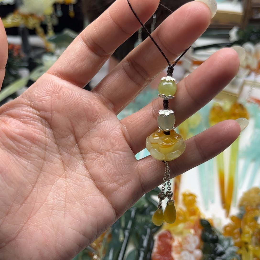 蛇纹石玉发饰合金