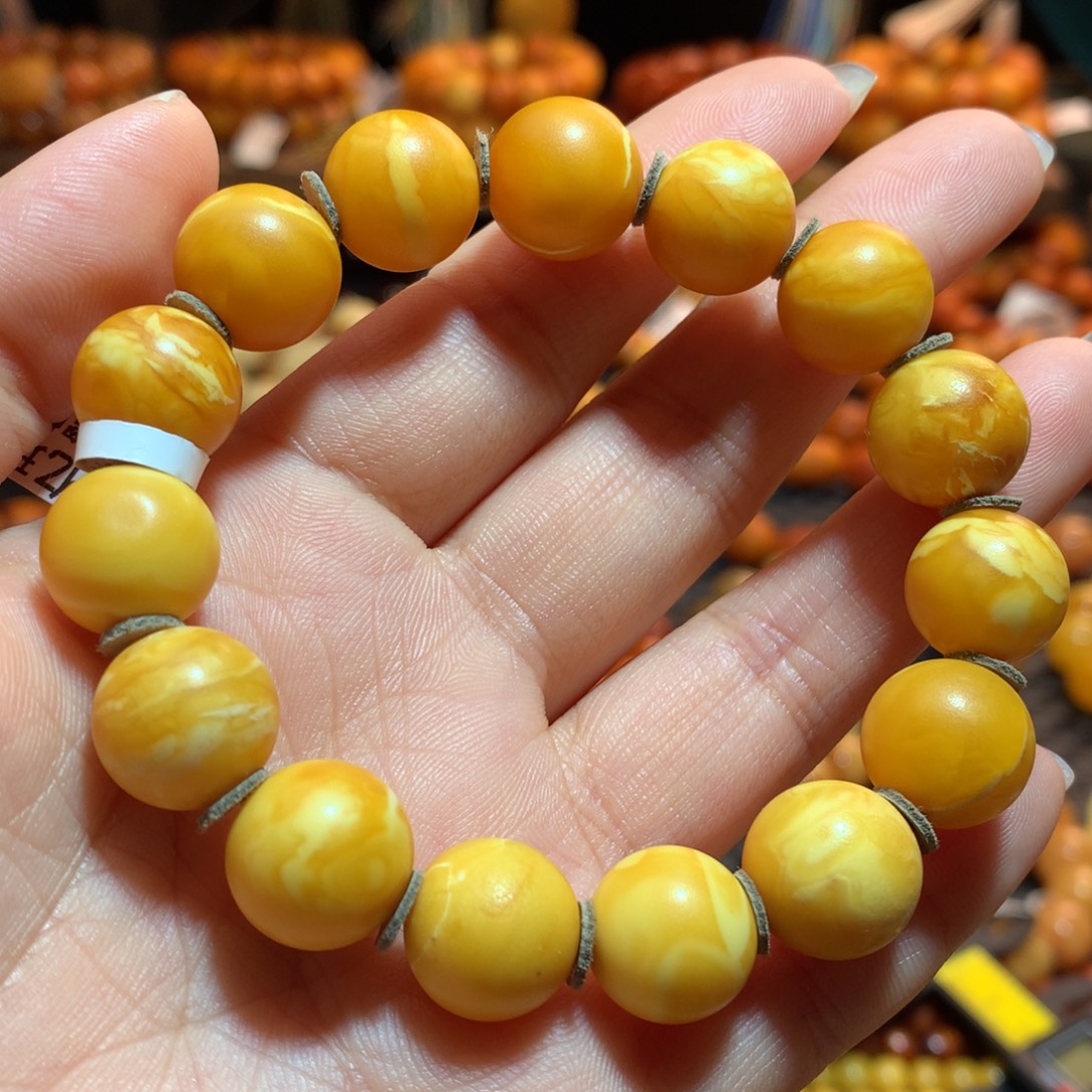 蜜蜡未镶嵌手串蜜蜡手串