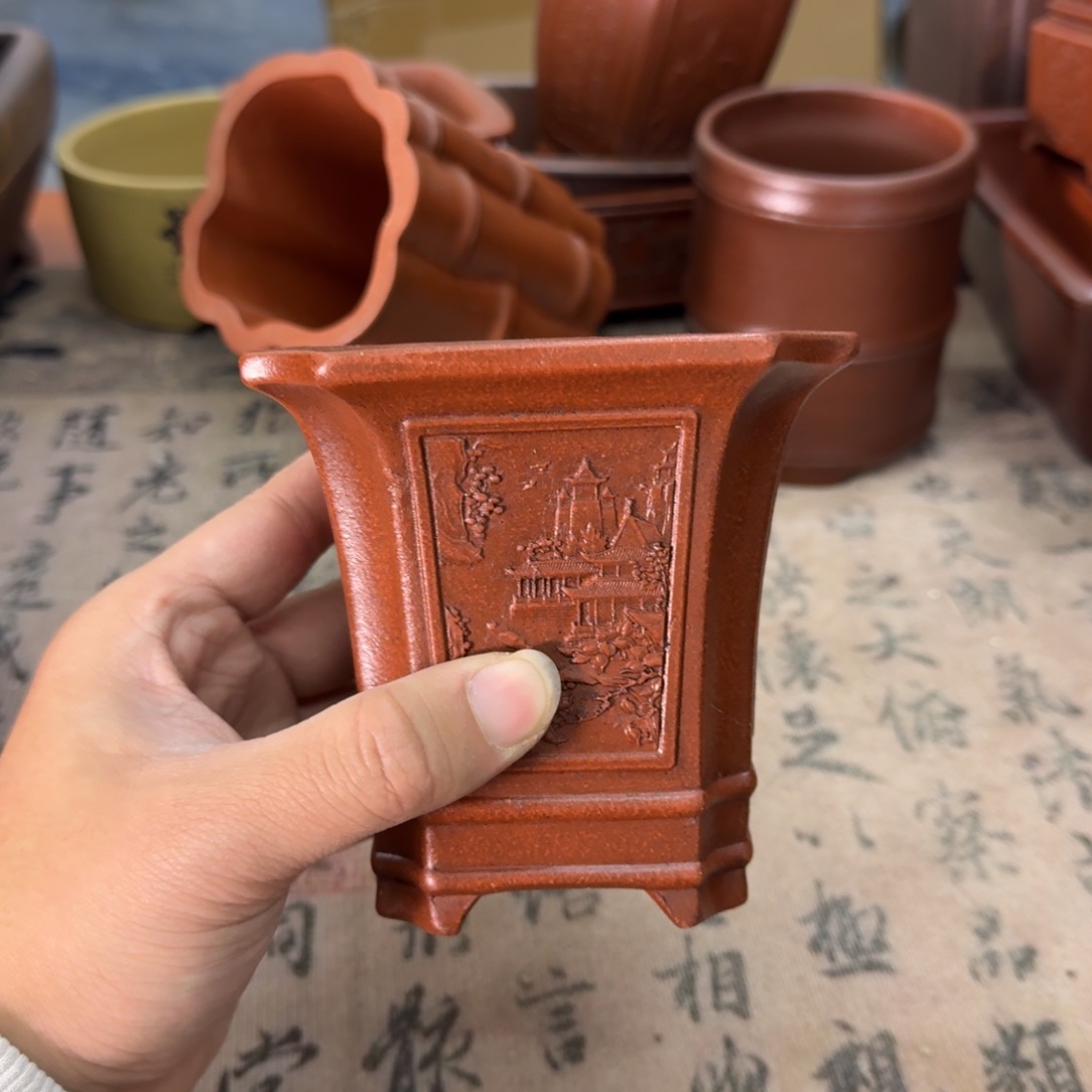 紫砂花盆宜兴紫砂正品9x9.5