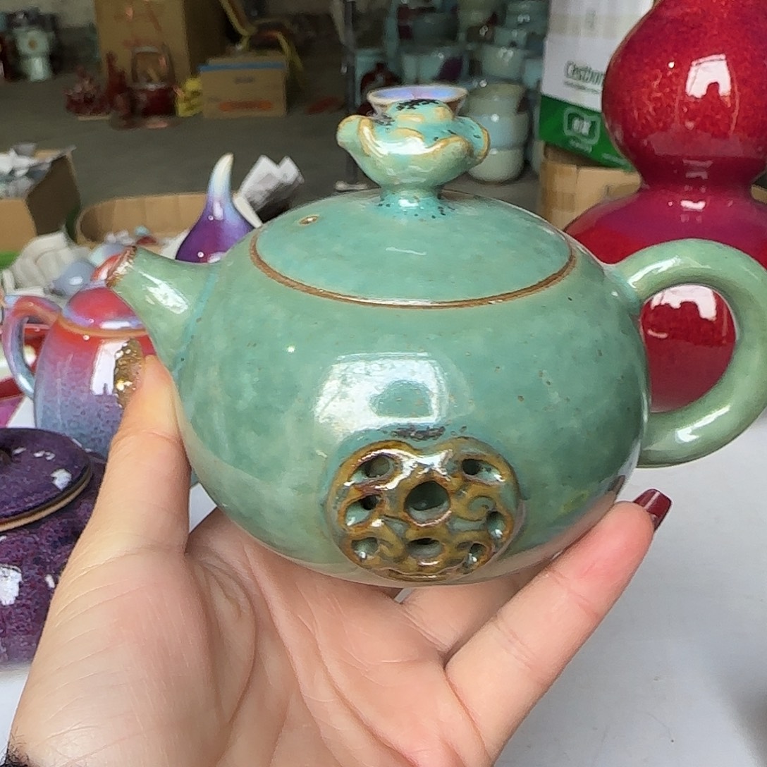 摆件陶郑家钧窑摆件微