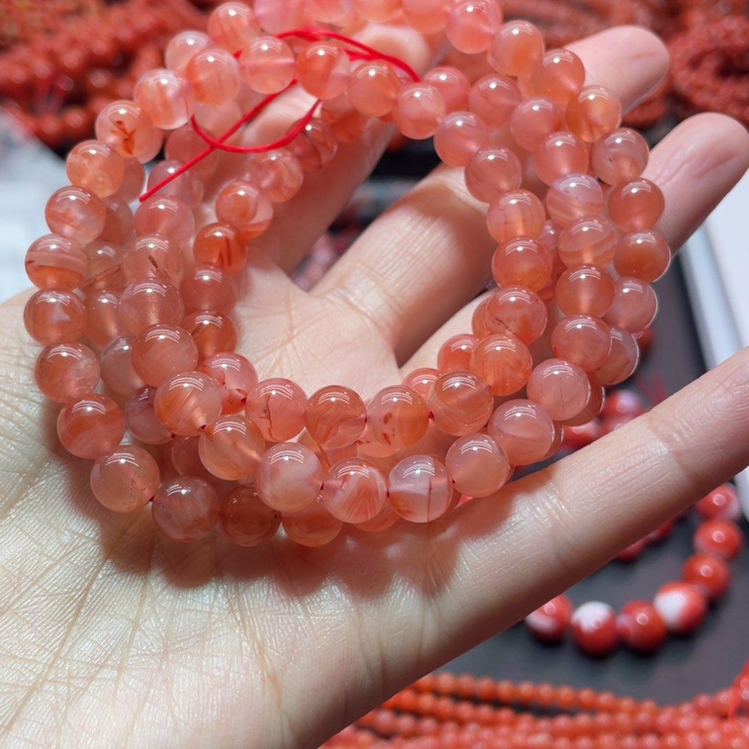 南红玛瑙手链未镶嵌