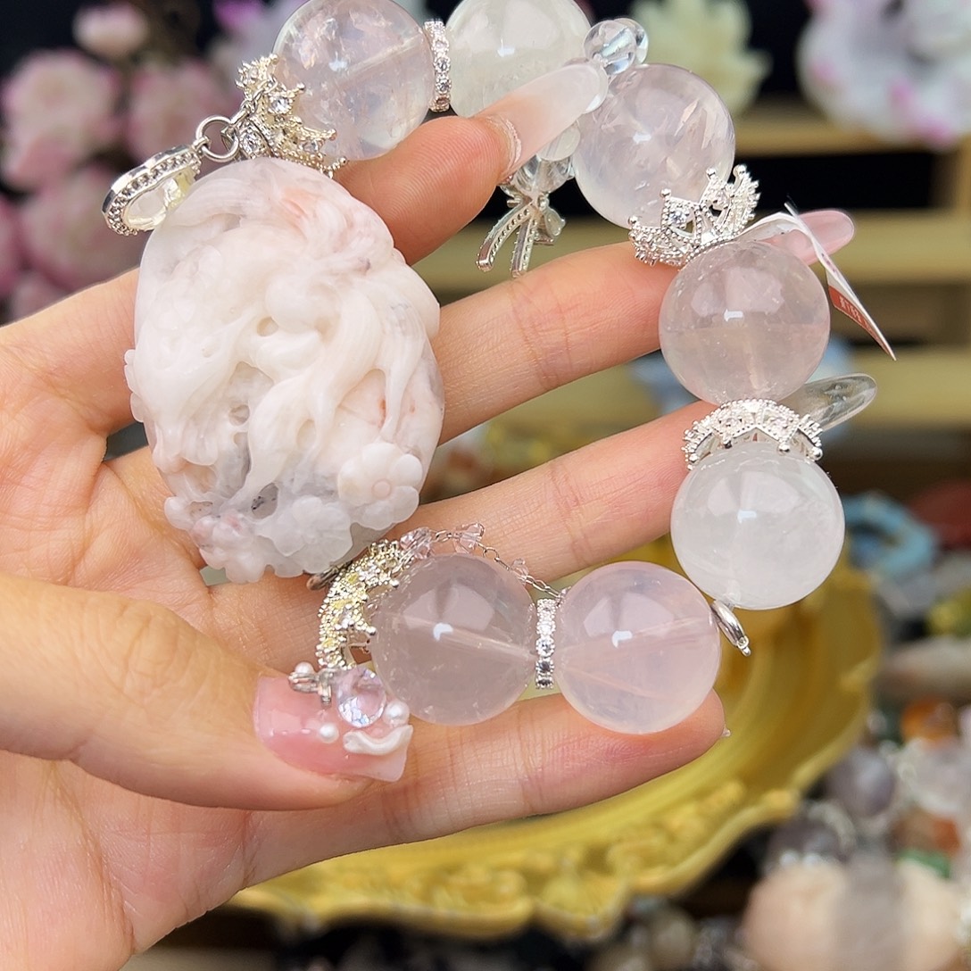 点***麻合金手串水晶水晶