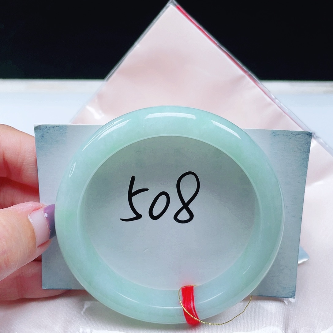 翡翠未镶嵌手镯缅甸翡翠57+