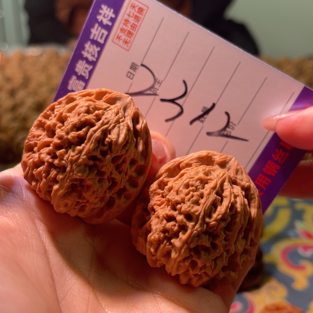 核桃把件36左右正三角脸谱涿鹿南将石