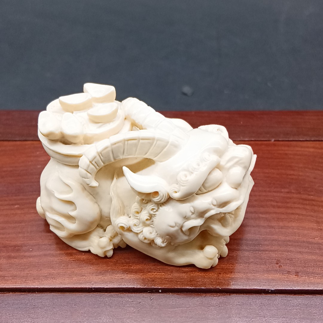 上古冰川天然猛犸牙貔貅把件