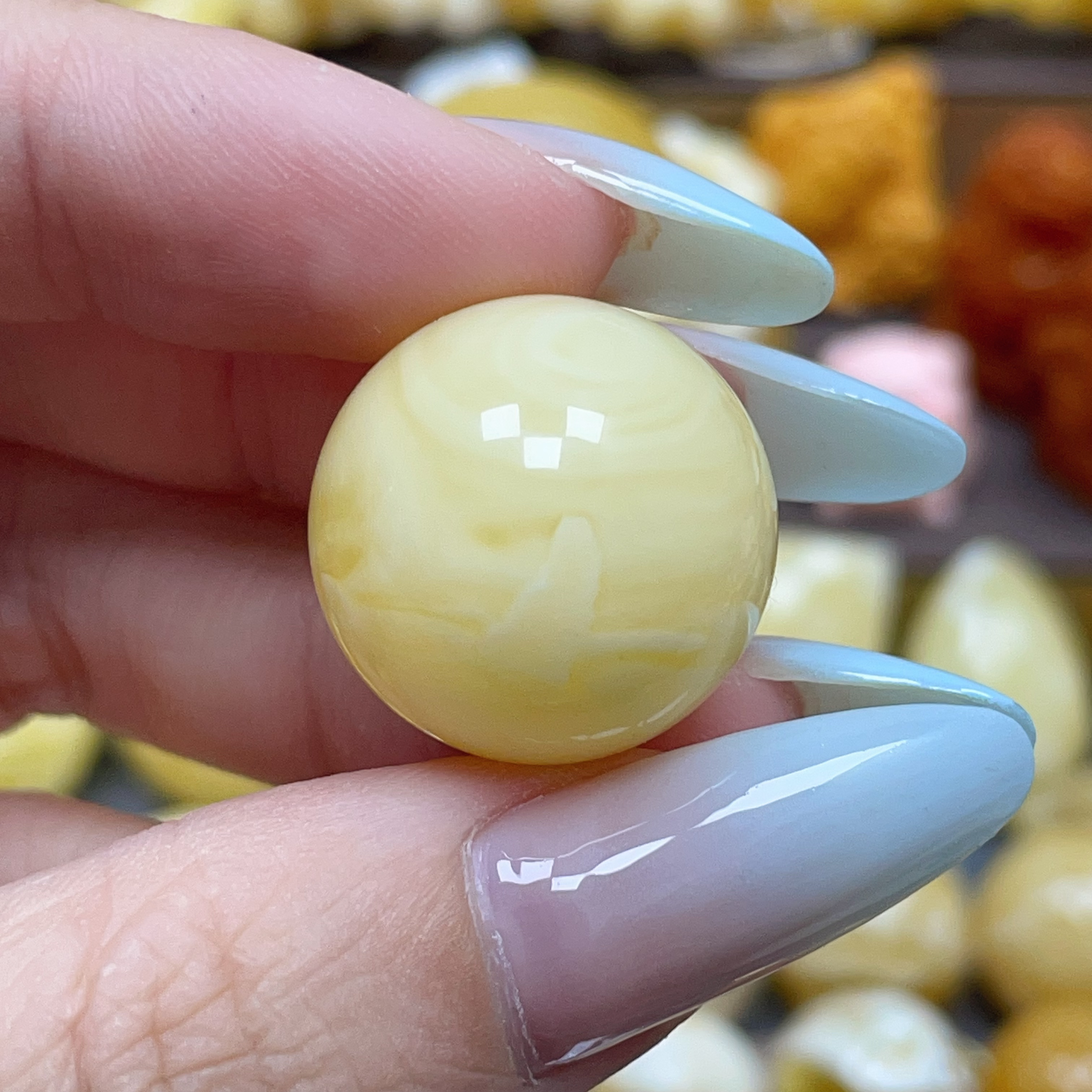 21mm「蜜之缘珠宝」天然原矿琥珀蜜蜡圆珠