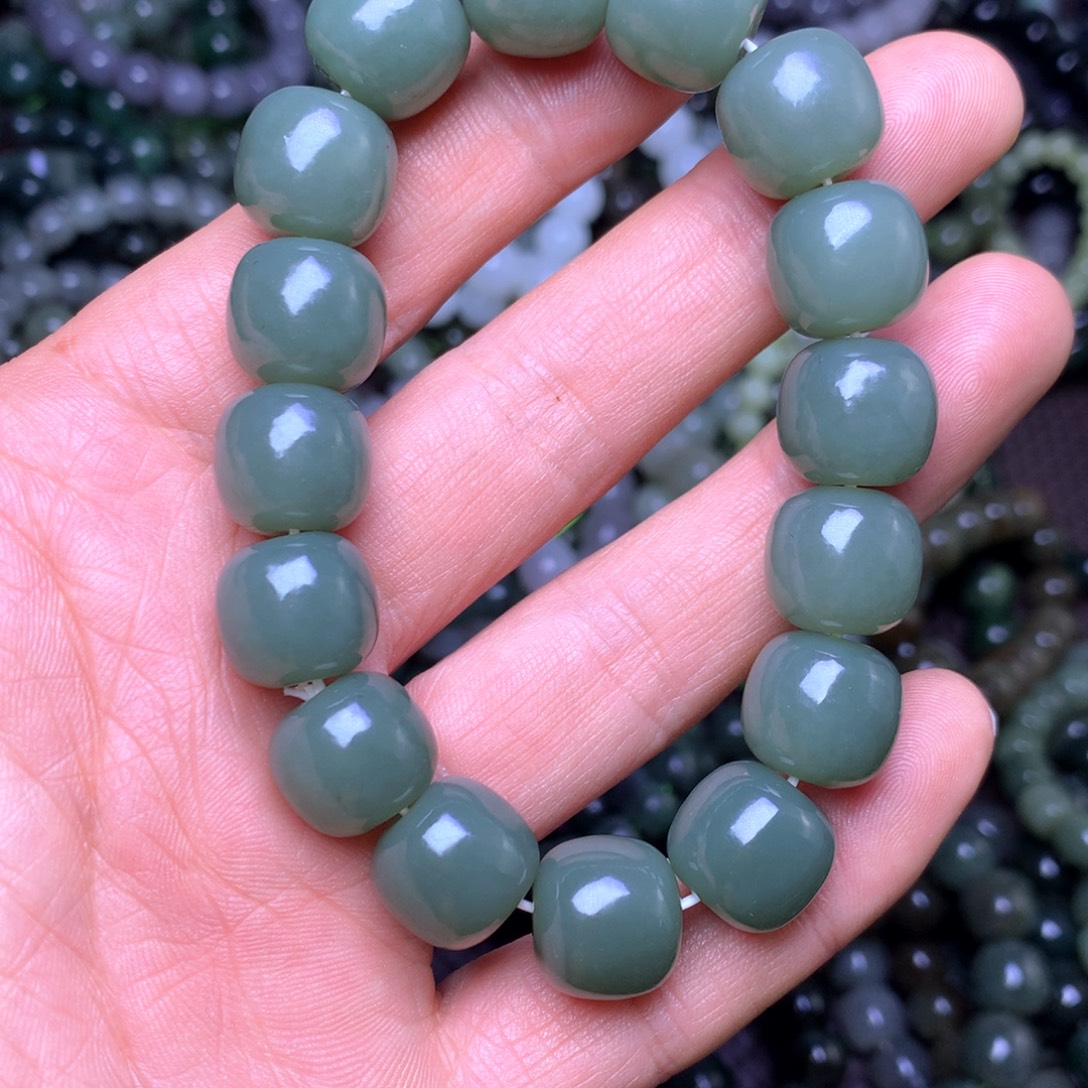 和田玉未镶嵌手串14