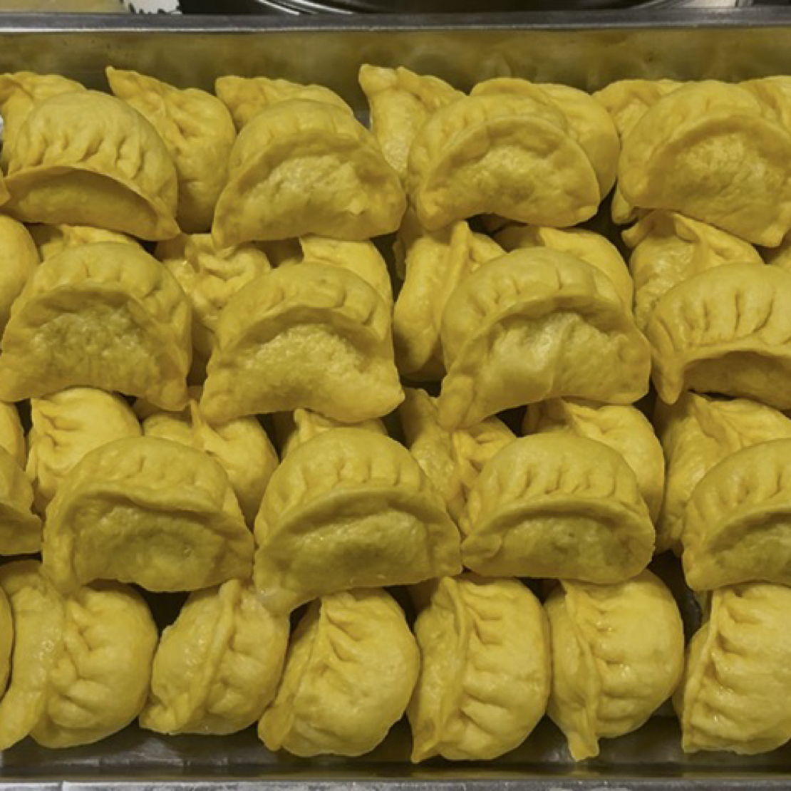 东北酸菜油梭子大饺子12个（即食）