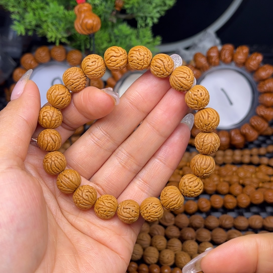 昵***置文玩核桃吊坠小脑纹单圈