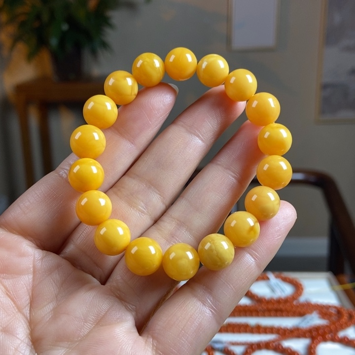 琥珀手链未镶嵌蜜蜡手串10
