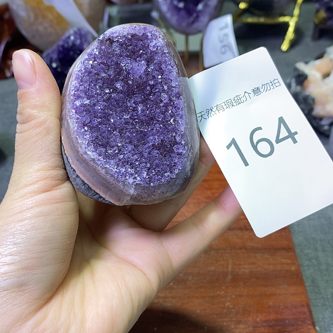 未镶嵌紫晶珠宝半成品