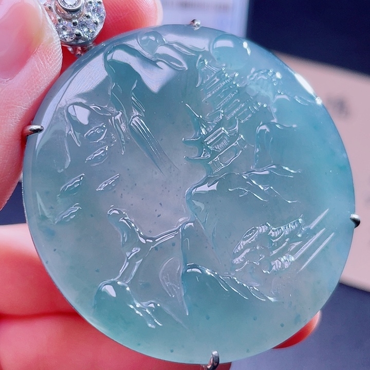 翡翠未镶嵌吊坠(不含链)