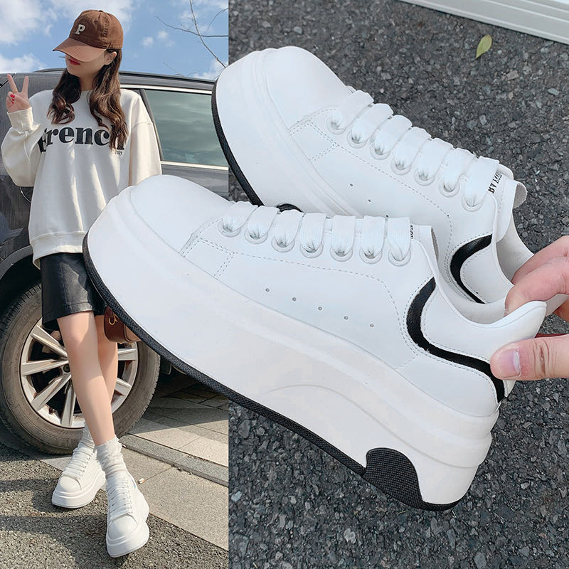 (kxc)爱心小白鞋新款厚底增高百搭松糕轻便休闲鞋13901