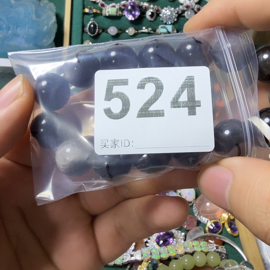 *****黑曜岩未镶嵌手链