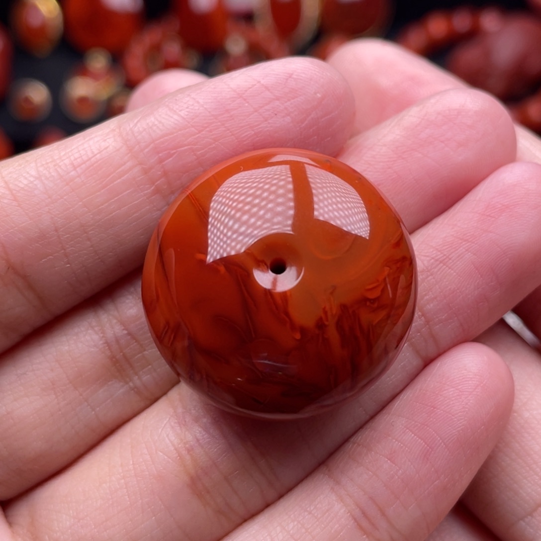 南红玛瑙未镶嵌珠宝奇石平安扣吊坠