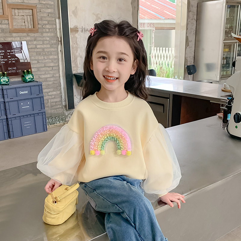 女童卫衣春秋款2024新款网红洋气女宝宝时髦百搭外穿上衣秋季
