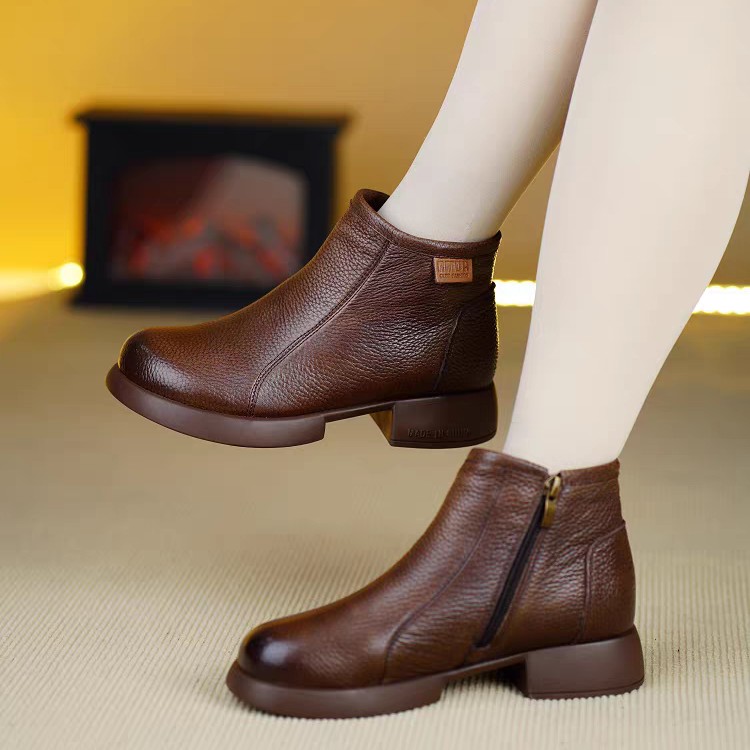 头层牛皮6025妈妈靴单里4店