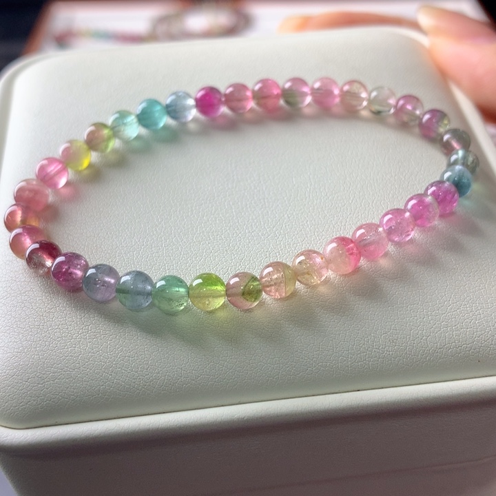 未镶嵌碧玺手链5mm西瓜不退不换