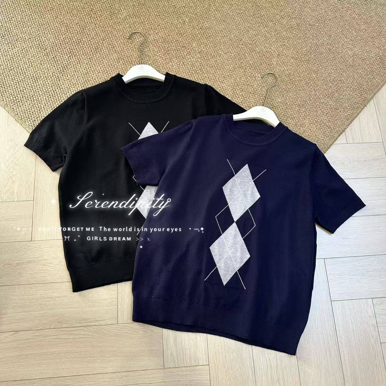 【WJ】秋款丽7008两色针织上衣针织衫打底（2-6）