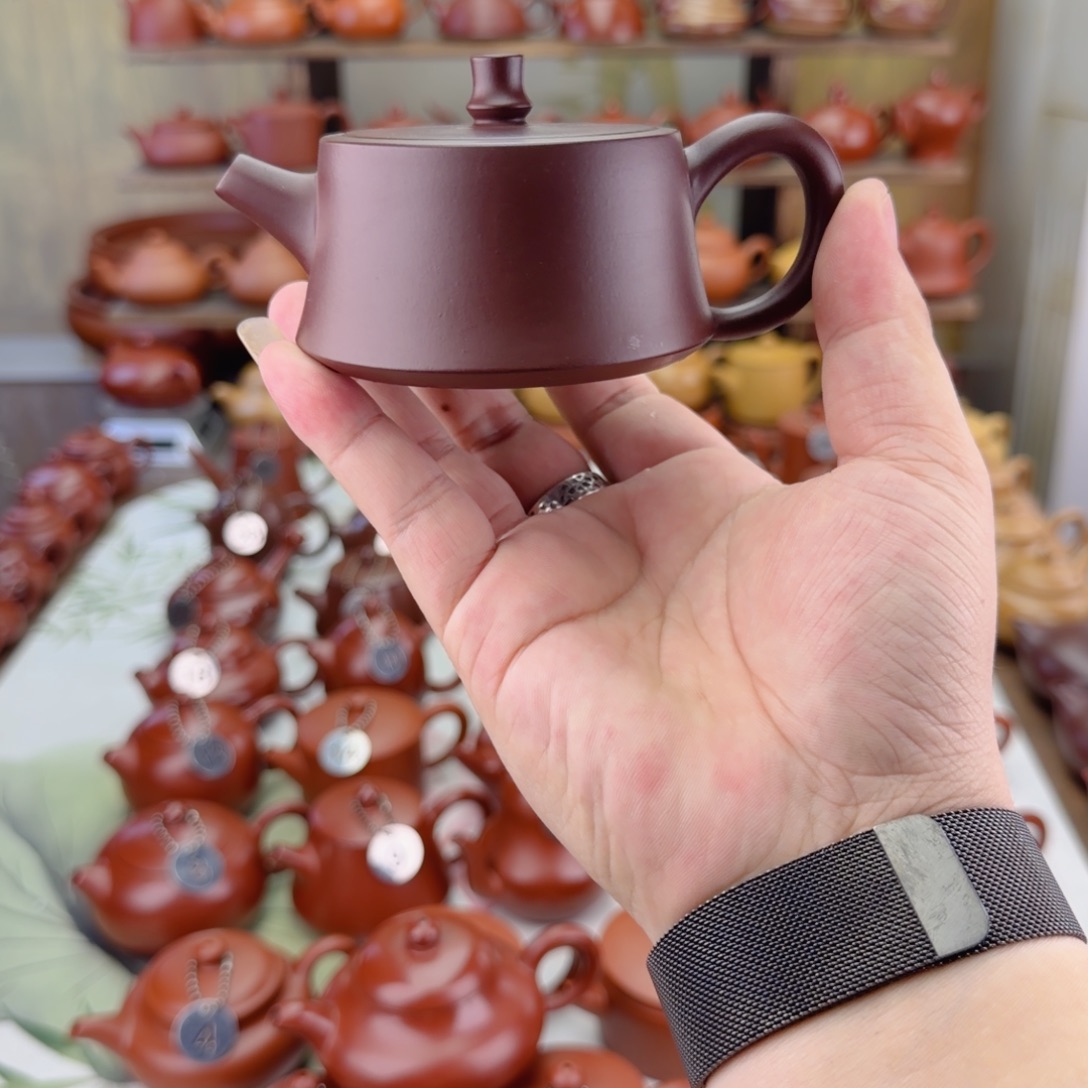 爱***仪茶壶紫砂紫泥内嵌住础壶
