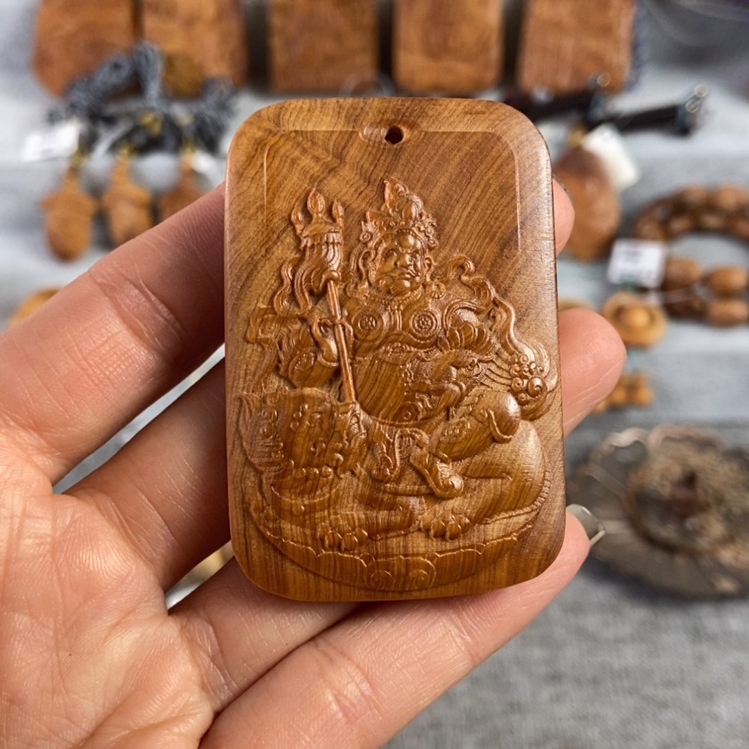 柏木（崖柏）手串/手链北太行高崖骨料财神爷4/6甜奶香