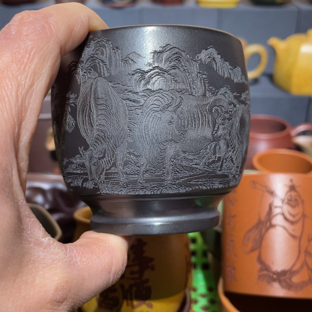 原矿紫砂手工主人杯