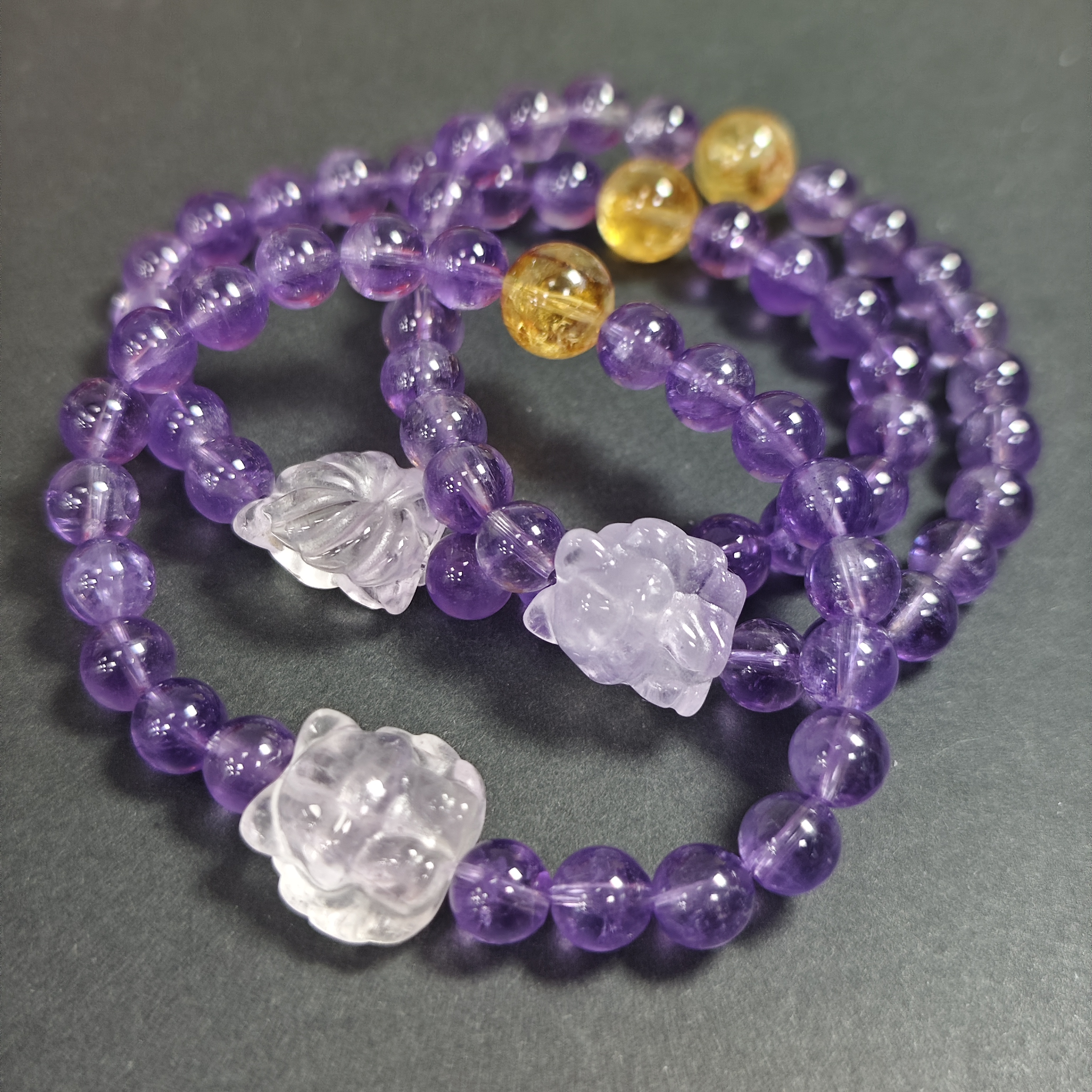 【书记甄选】原创紫水晶单圈手链 多样性发一件 约7mm 8466CC