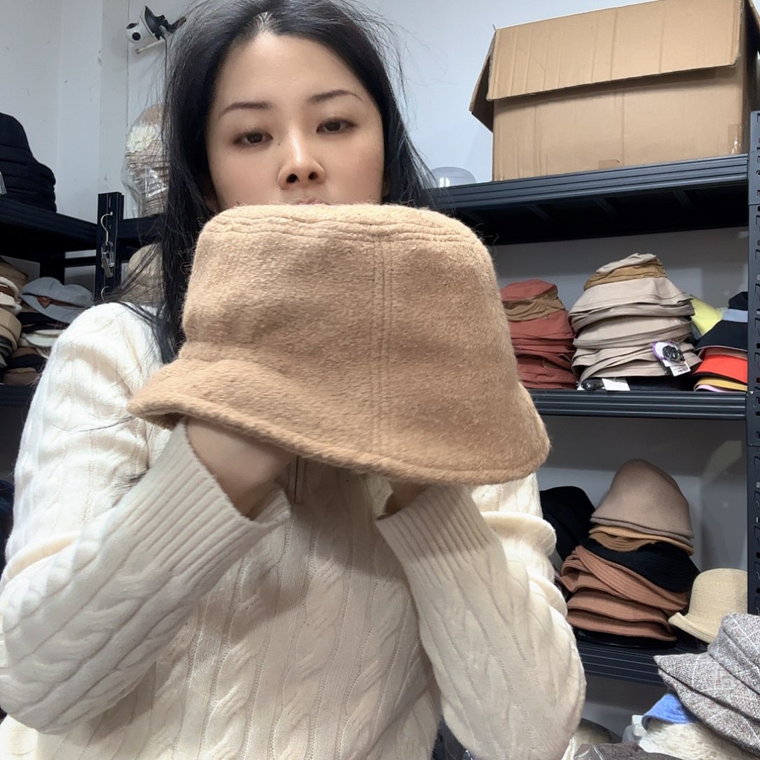 纯棉圈圈羊毛盆帽