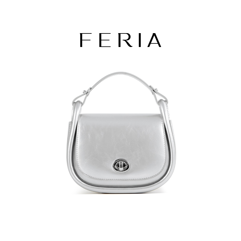 FERIA【奶油马鞍包】FE412B199韩国小众品牌时尚特色包包CC