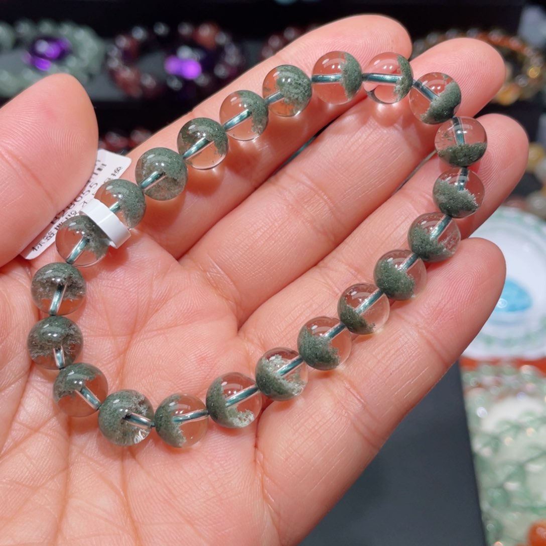 水晶手链未镶嵌幽灵手链，晶体通透